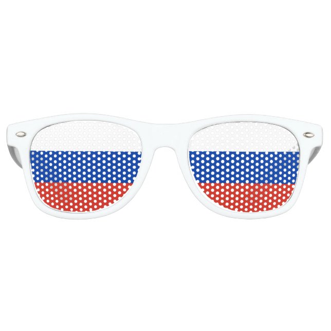Lunettes De Fête Retro Drapeau de la Russie (Devant)