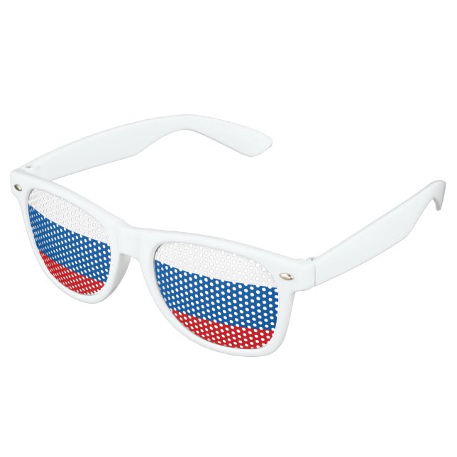 Lunettes De Fête Retro Drapeau de la Russie (Angulaire)