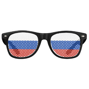 Lunettes De Fête Retro Drapeau de la Russie