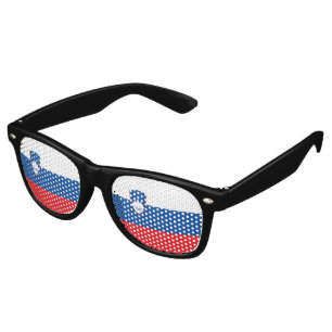 Lunettes De Fête Retro Drapeau de la Slovénie