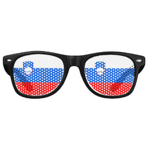 Lunettes De Fête Retro Drapeau de la Slovénie
