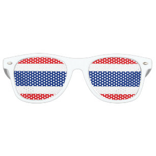 Lunettes De Fête Retro Drapeau de la Thaïlande