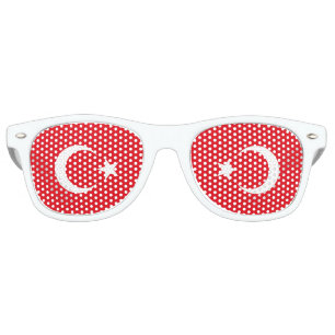 Lunettes De Fête Retro Drapeau de la Turquie