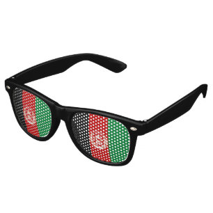 Lunettes De Fête Retro Drapeau de l'Afghanistan