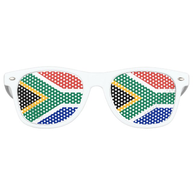 Lunettes De Fête Retro Drapeau de l'Afrique du Sud (Devant)