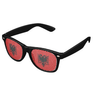 Lunettes De Fête Retro Drapeau de l'Albanie