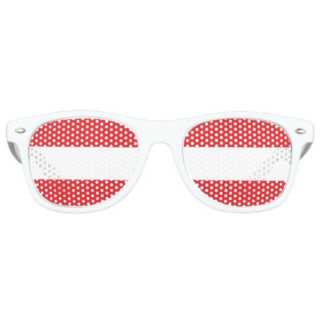 Lunettes De Fête Retro Drapeau de l'Autriche (Devant)