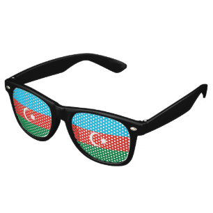 Lunettes De Fête Retro Drapeau de l'Azerbaïdjan