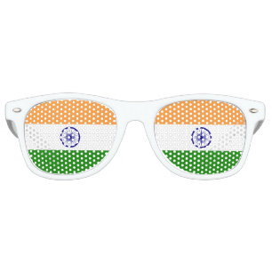 Lunettes De Fête Retro Drapeau de l'Inde