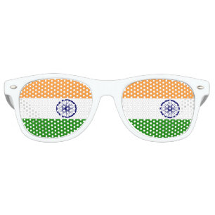 Lunettes De Fête Retro Drapeau de l'Inde