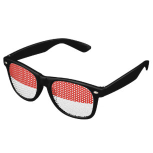 Lunettes De Fête Retro Drapeau de l'Indonésie