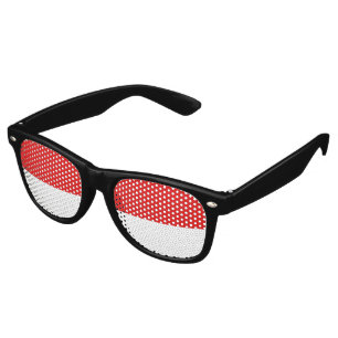 Lunettes De Fête Retro Drapeau de l'Indonésie