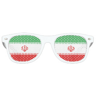Lunettes De Fête Retro Drapeau de l'Iran