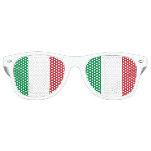 Lunettes De Fête Retro Drapeau de l'Italie