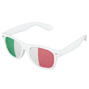 Lunettes De Fête Retro Drapeau de l'Italie, drapeau d'Italien d'amusement