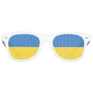 Lunettes De Fête Retro Drapeau de l'Ukraine