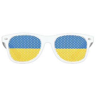 Lunettes De Fête Retro Drapeau de l'Ukraine