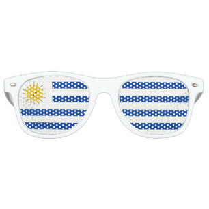 Lunettes De Fête Retro Drapeau de l'Uruguay