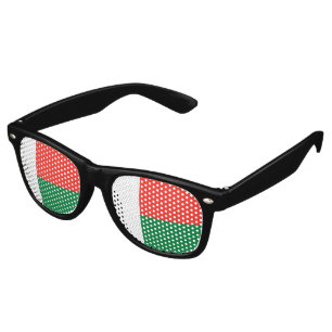 Lunettes De Fête Retro Drapeau de Madagascar
