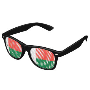 Lunettes De Fête Retro Drapeau de Madagascar
