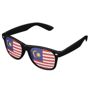 Lunettes De Fête Retro Drapeau de Malaisie