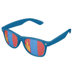 Lunettes De Fête Retro Drapeau de Mongolie