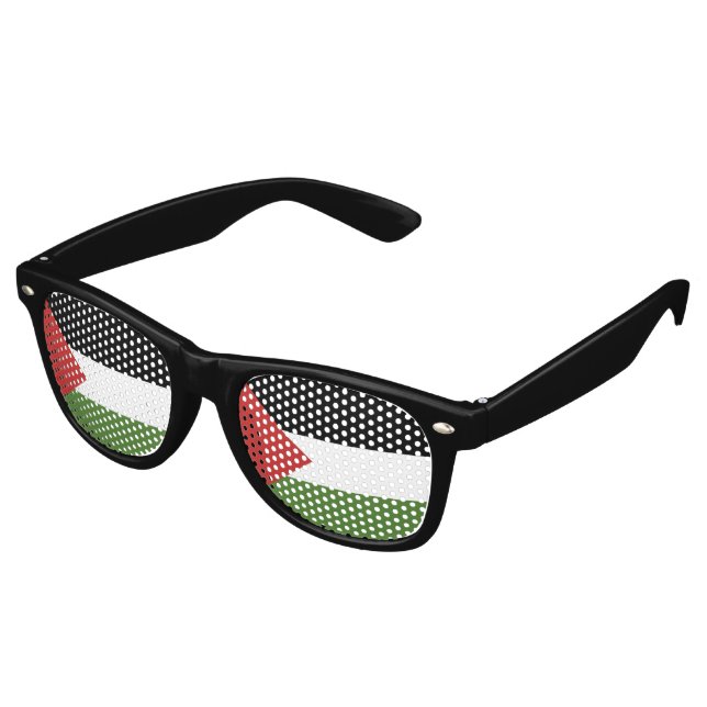 Lunettes De Fête Retro Drapeau de Palestine (Angulaire)