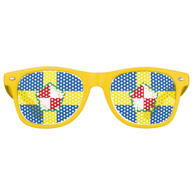 Lunettes De Fête Retro Drapeau de Pembrokeshire (Devant)