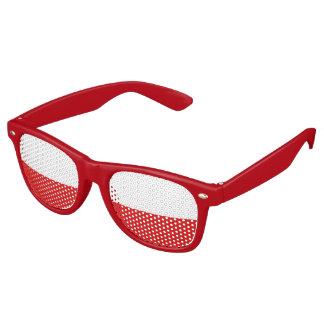 Lunettes De Fête Retro Drapeau de Pologne