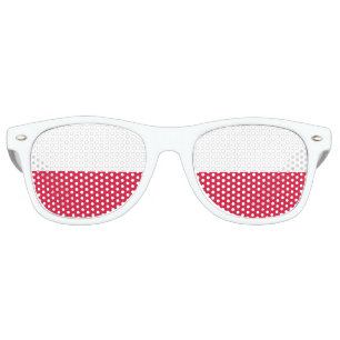 Lunettes De Fête Retro Drapeau de Pologne