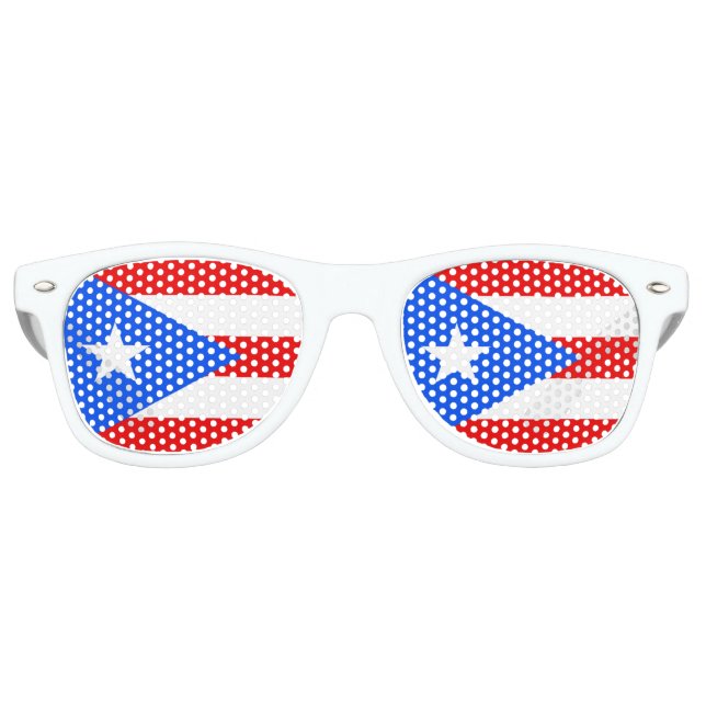 Lunettes De Fête Retro Drapeau de Porto Rico (Devant)