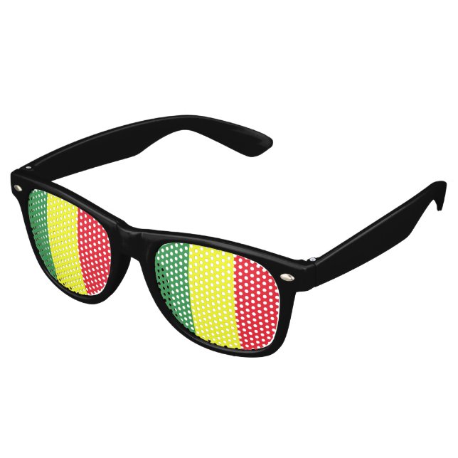 Lunettes De Fête Retro Drapeau de Rasta (Angulaire)