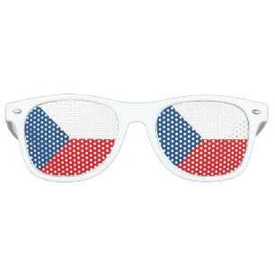 Lunettes De Fête Retro Drapeau de République Tchèque