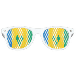 Lunettes De Fête Retro Drapeau de Saint-Vincent-et-les-Grenadines