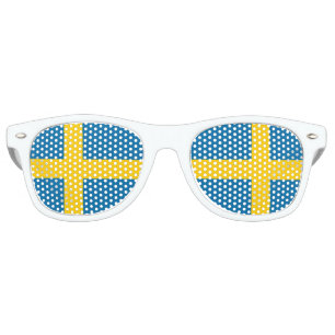 Lunettes De Fête Retro Drapeau de Suède