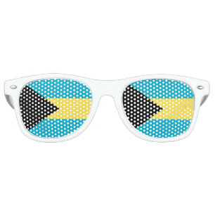 Lunettes De Fête Retro Drapeau des Bahamas