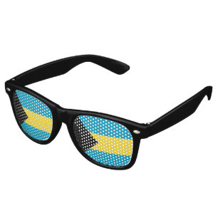 Lunettes De Fête Retro Drapeau des Bahamas