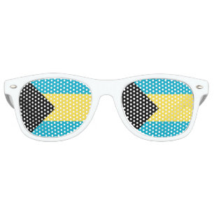 Lunettes De Fête Retro Drapeau des Bahamas
