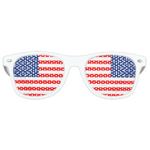 Lunettes De Fête Retro Drapeau des États-Unis