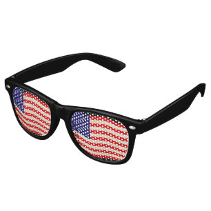 Lunettes De Fête Retro Drapeau des États-Unis d'Amérique - grungy