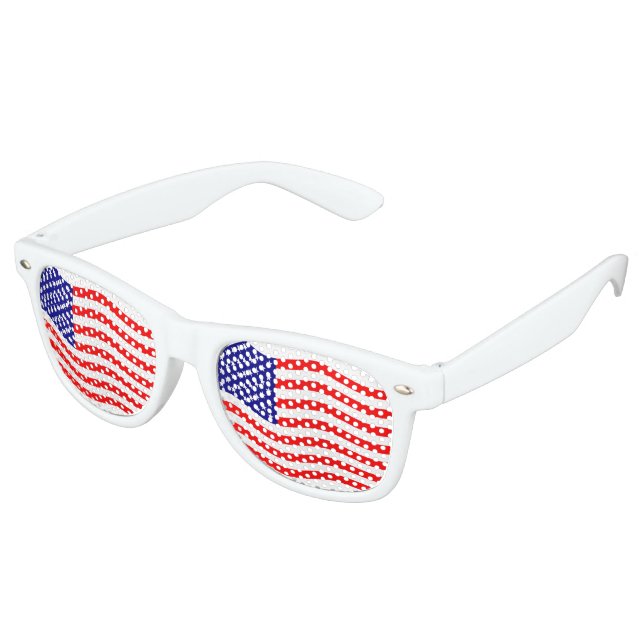 Lunettes De Fête Retro Drapeau des Etats-Unis d'Amérique - vos idées (Angulaire)