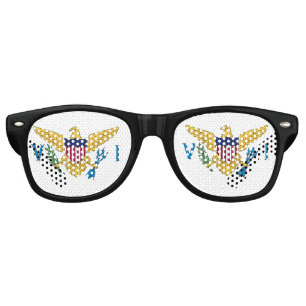 Lunettes De Fête Retro Drapeau des îles Vierges américaines