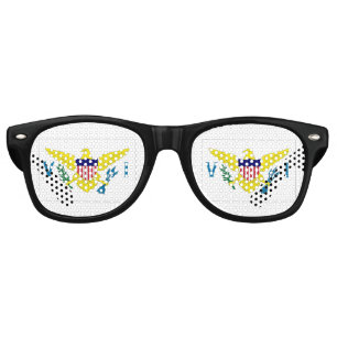 Lunettes De Fête Retro Drapeau des îles Vierges américaines