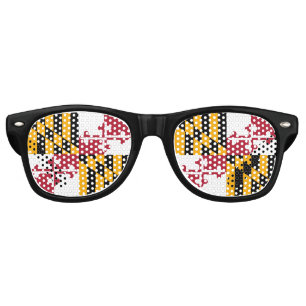Lunettes De Fête Retro Drapeau d'état du Maryland élégant