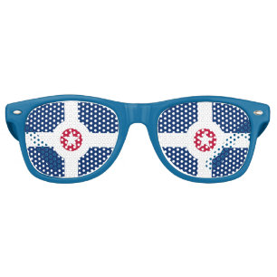 Lunettes De Fête Retro Drapeau d'Indianapolis, Indiana Retro Lunettes de 