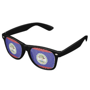Lunettes De Fête Retro Drapeau du Belize