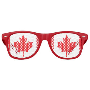 Lunettes De Fête Retro Drapeau du Canada