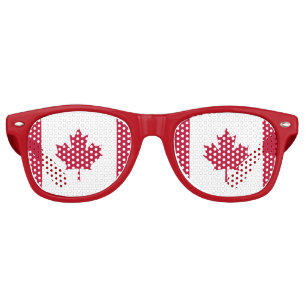 Lunettes De Fête Retro Drapeau du Canada