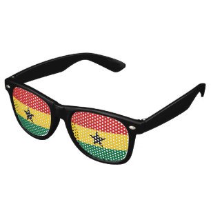 Lunettes De Fête Retro Drapeau du Ghana