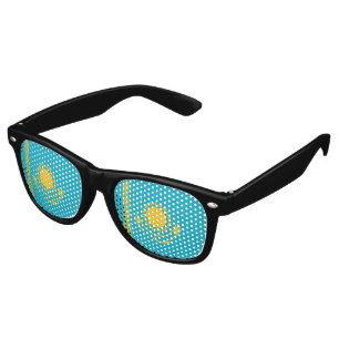 Lunettes De Fête Retro Drapeau du Kazakhstan